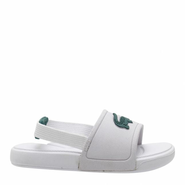 Infant White/Green L.30 Croc Slides (3-9)