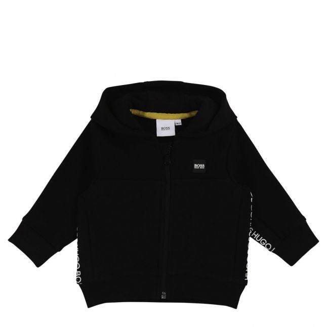 Toddler Black Branded Tape Hooded Tracksuit