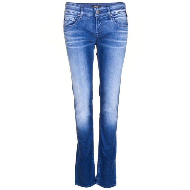 Womens Blue Wash Rose Skinny Fit Jeans