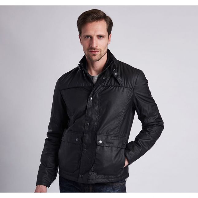 Mens Black Inlet Waxed Jacket