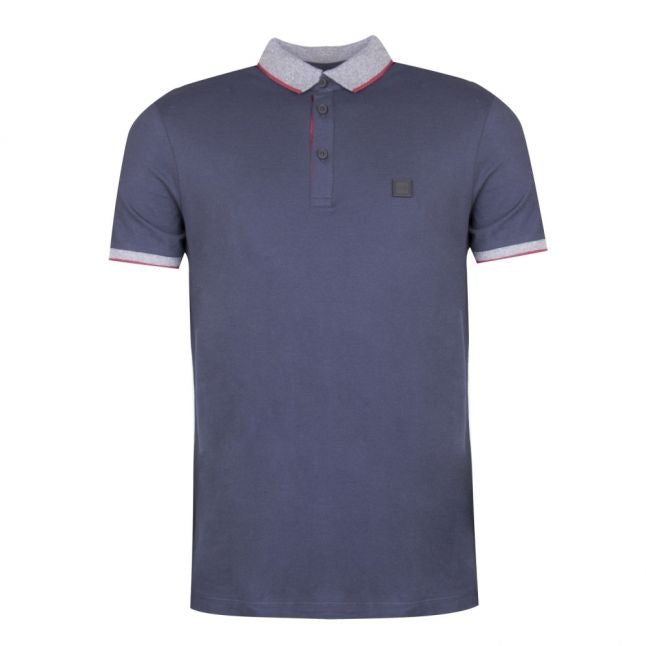 Casual Mens Dark Blue Porches S/s Polo Shirt