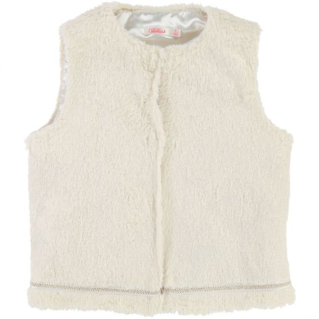 Girls Gold Faux Fur Gilet