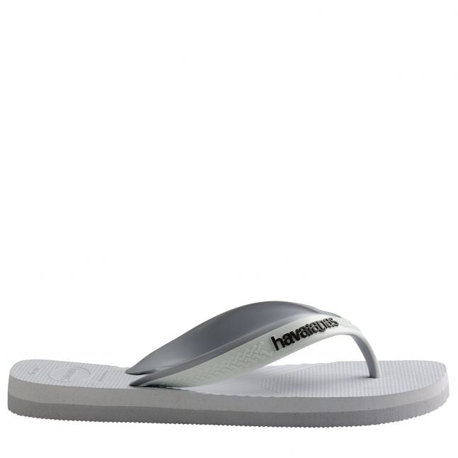 Mens White/Ice Grey Dual Flip Flops