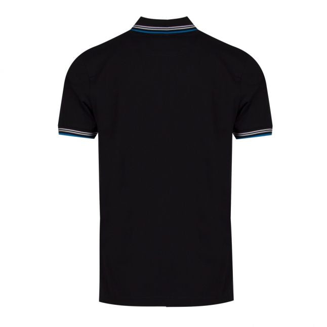 Athleisure Mens Black Paul Slim Fit S/s Polo Shirt