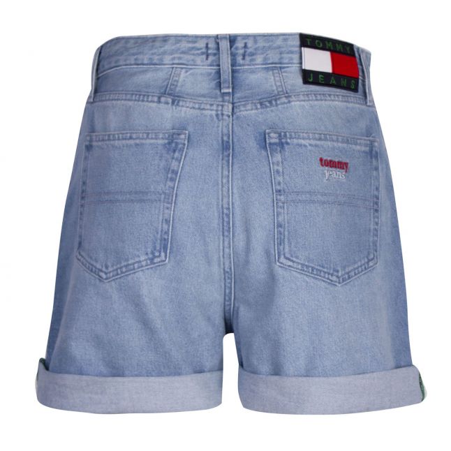 Womens Light Blue Mom Jean Shorts