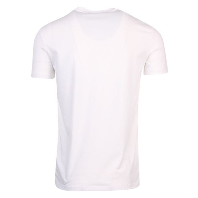 Mens White Branded Square Arm S/s T Shirt