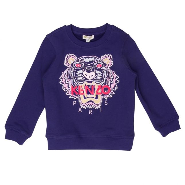 Girls Blue Tiger 4 Sweat Top