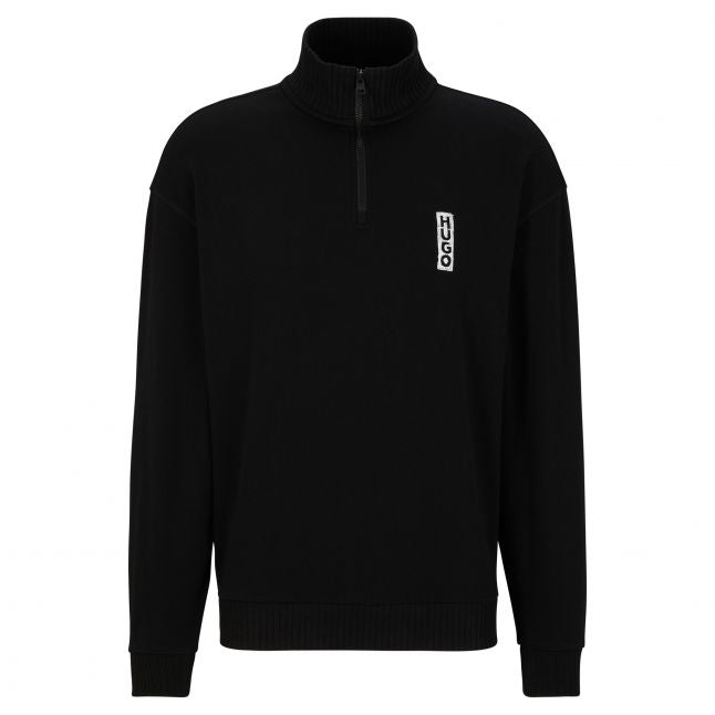 Mens Black Dutzagata Half Zip Sweat