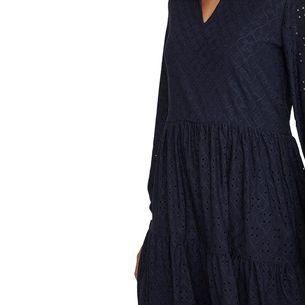 Womens Navy Blazer Vikawa Lace Tiered Dress