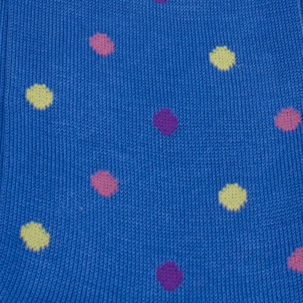 Mens Cobalt Blue Tiny Dot Socks