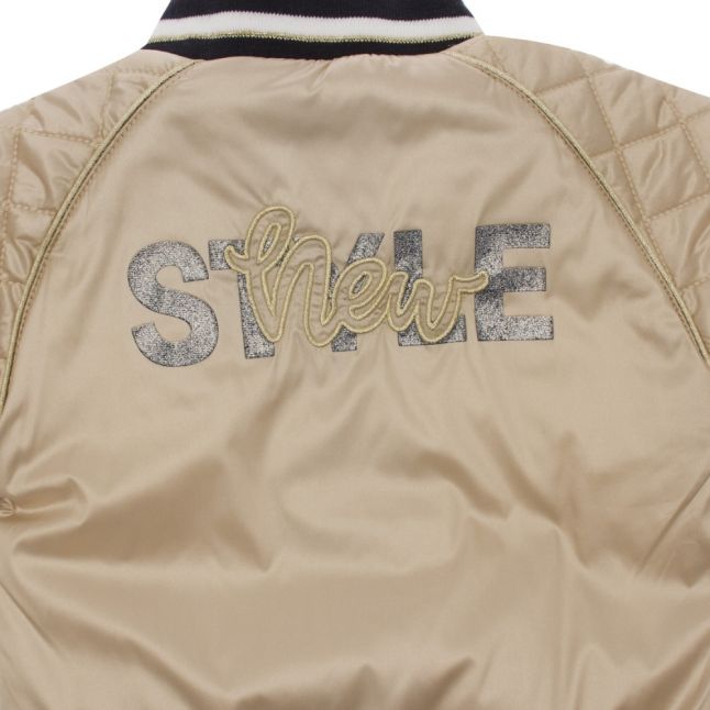 Girls Champagne Bomber Jacket