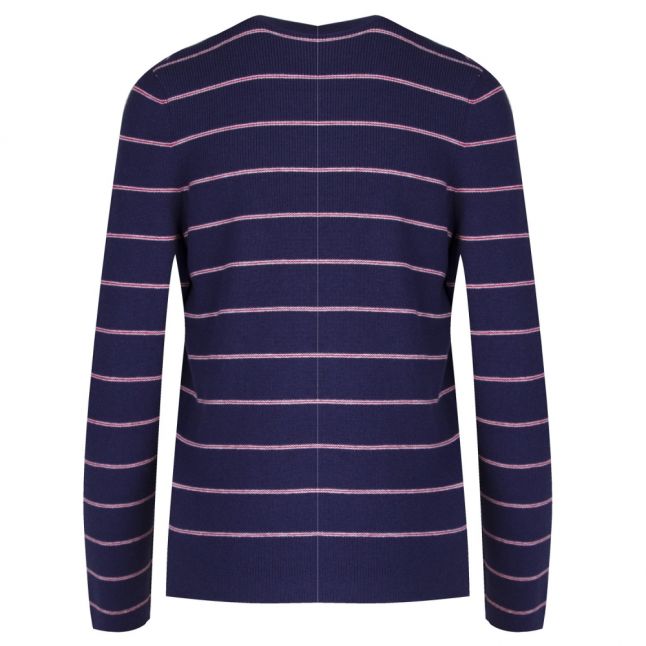 Casual Womens Dark Blue Idami Stripe Knitted Jumper