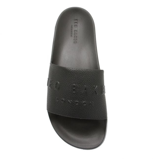 Mens Black Rastal Branded Slides