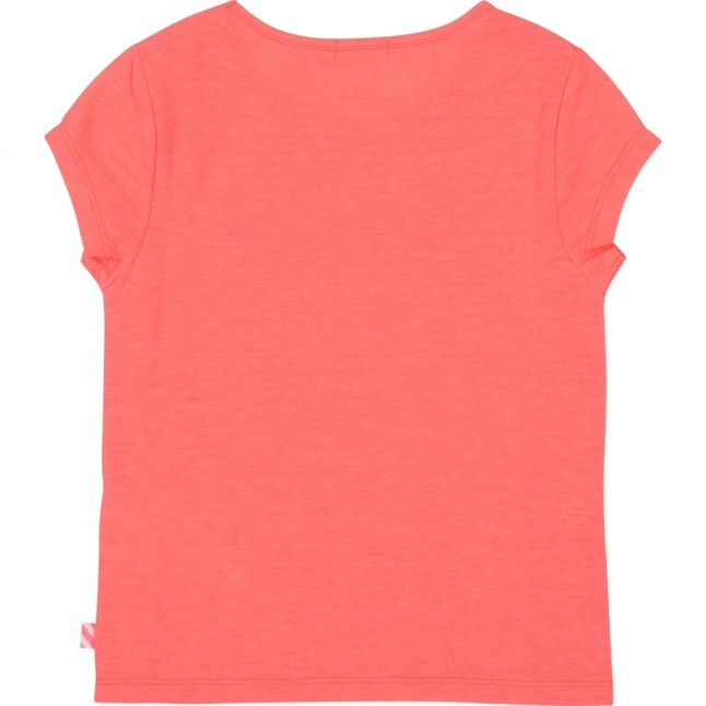 Girls Fuschia Foil Logo S/s T Shirt