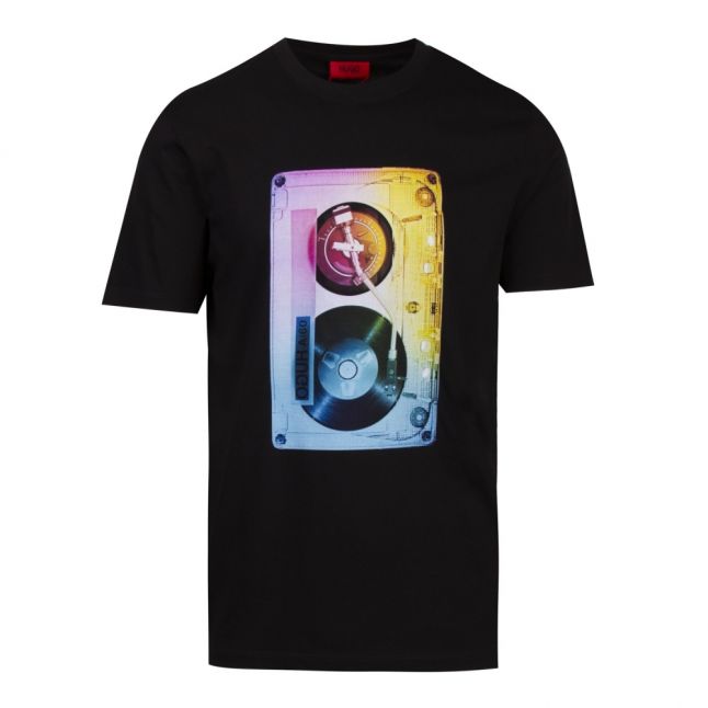 Mens Black Dours Cassette Tape S/s T Shirt