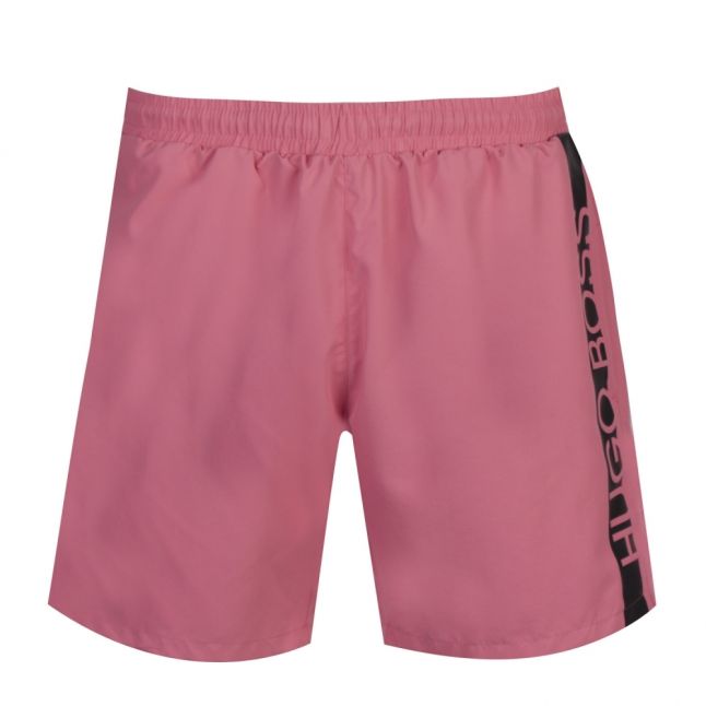 Mens Dusky Pink Dolphin Side Logo Swim Shorts