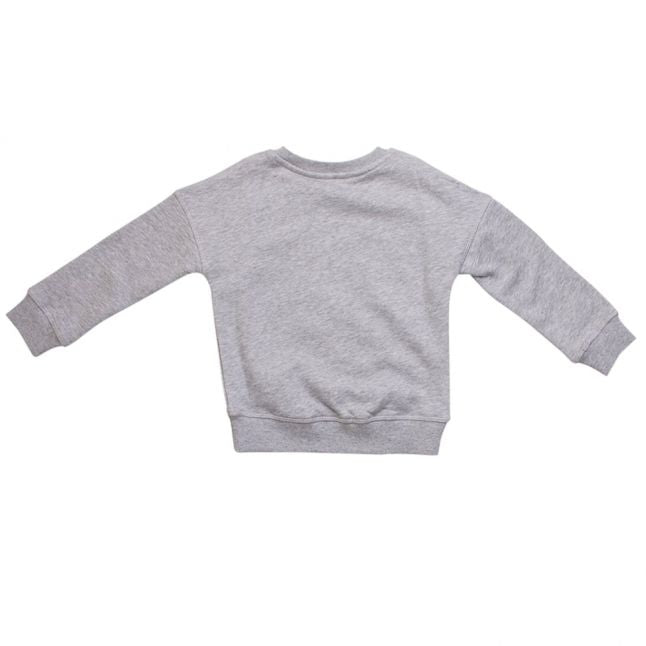 Girls Light Marled Grey Tiger 7 Sweat Top