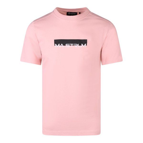 Mens Mud Pink Block Print S/s T Shirt