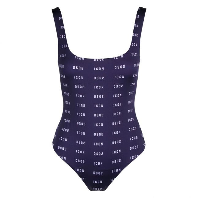 Womens Blue Icon One Piece Swimsuit