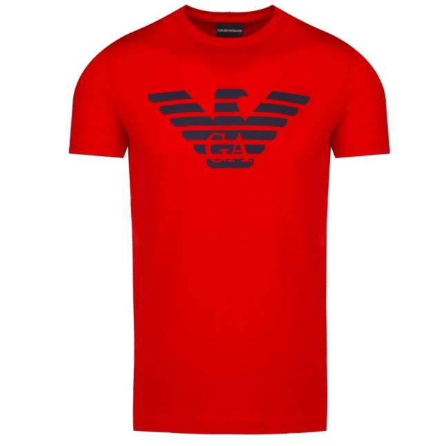 Mens Coral Big Eagle Logo S/s T Shirt