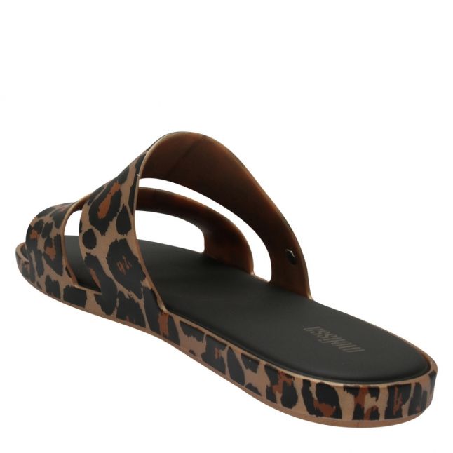 Womens Leopard Print Colour Pop Slides