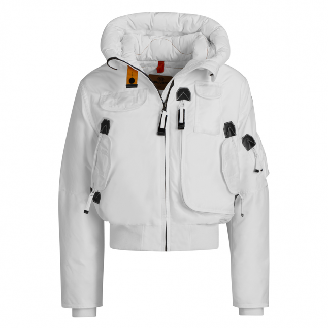 Girls Off White Gobi Base Hooded Jacket