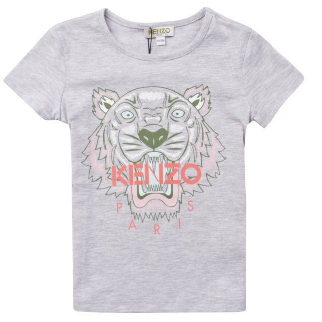 Girls Grey Marl Tiger JG 1 S/s T Shirt