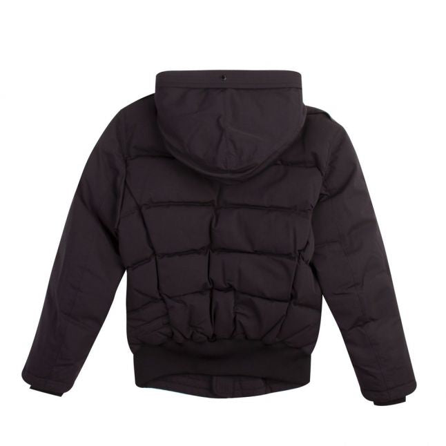 Boys Black Lawrence Hooded Jacket