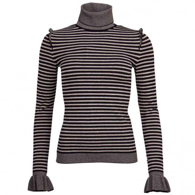 Casual Womens Beige & Black Ilannah Knitted Jumper