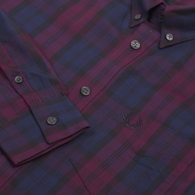 Mens Mahogany Winter Tartan L/s Shirt