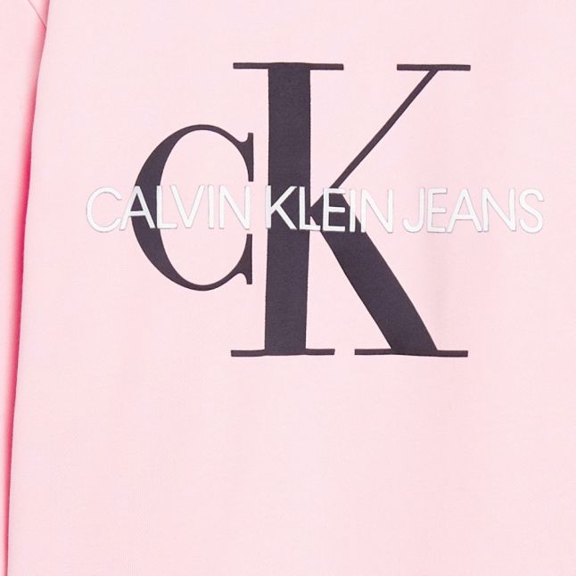 Girls Chalk Pink Monogram Logo Sweat Top