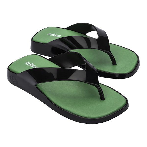 Womens Black Brave Flip Flops