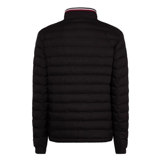 Mens Jet Black Stretch Quilted Jacket