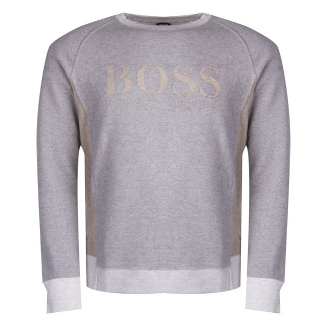 Casual Mens Light Grey Wenga Crew Sweat Top