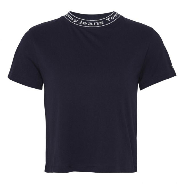 Womens Twilight Navy Branded Neck S/s T Shirt