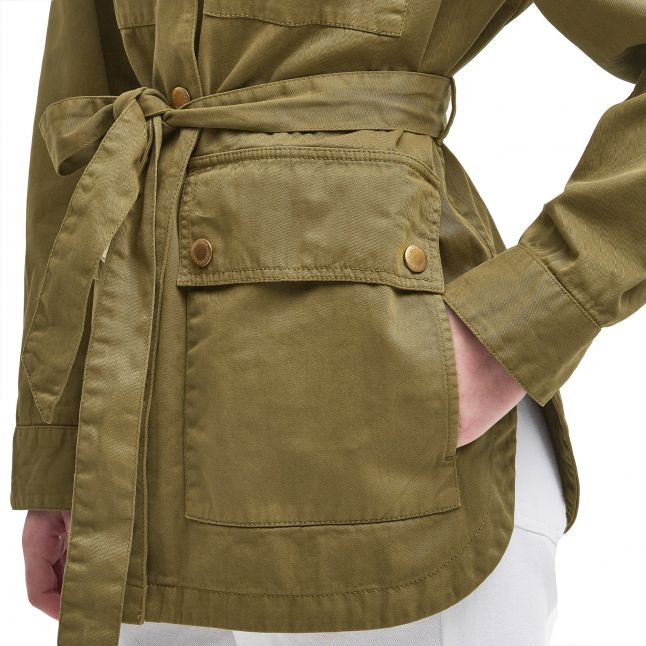 Womens Golden Khaki Collins Utility Casual Jacket