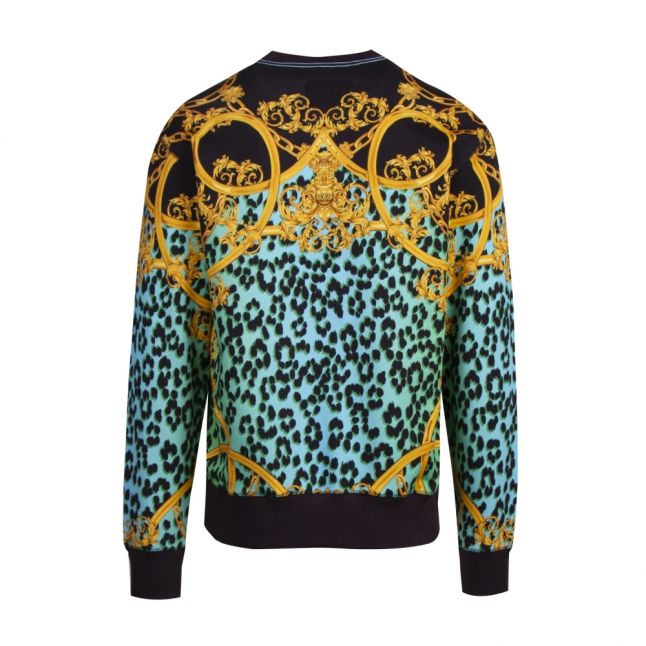 Mens Pure Mint Baroque Animal Print Sweat Top