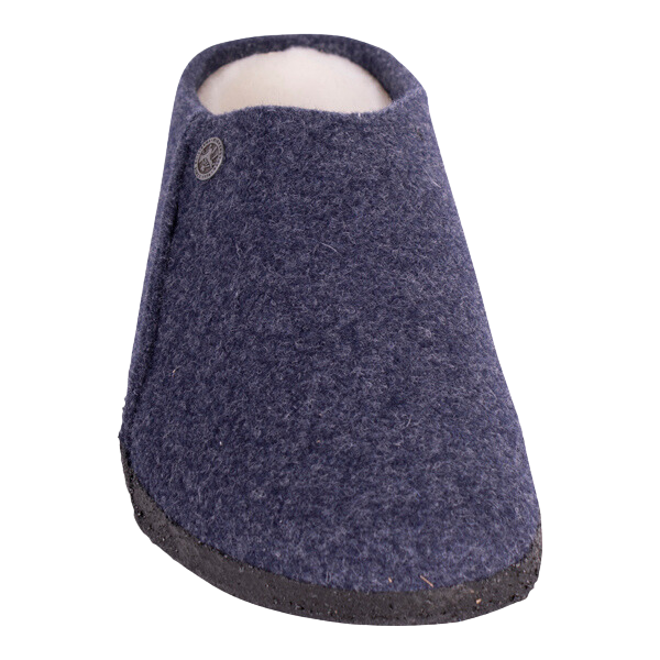 Mens Dark Blue Felt Zermatt Shearling Slippers