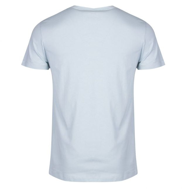 Casual Mens Light Blue Topwork S/s T Shirt