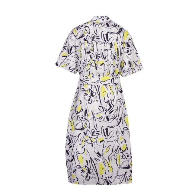 Womens Off White Rabbit Print Shirt Midi Dress