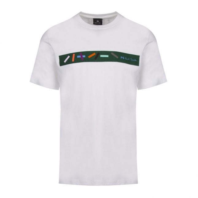 Mens White Blocks Logo Regular Fit S/s T Shirt