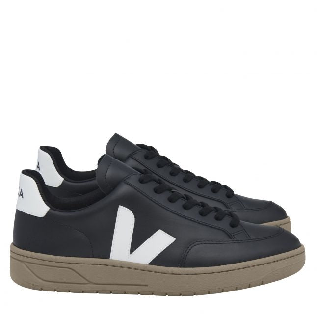 Mens Black/White/Dune V-12 Trainers