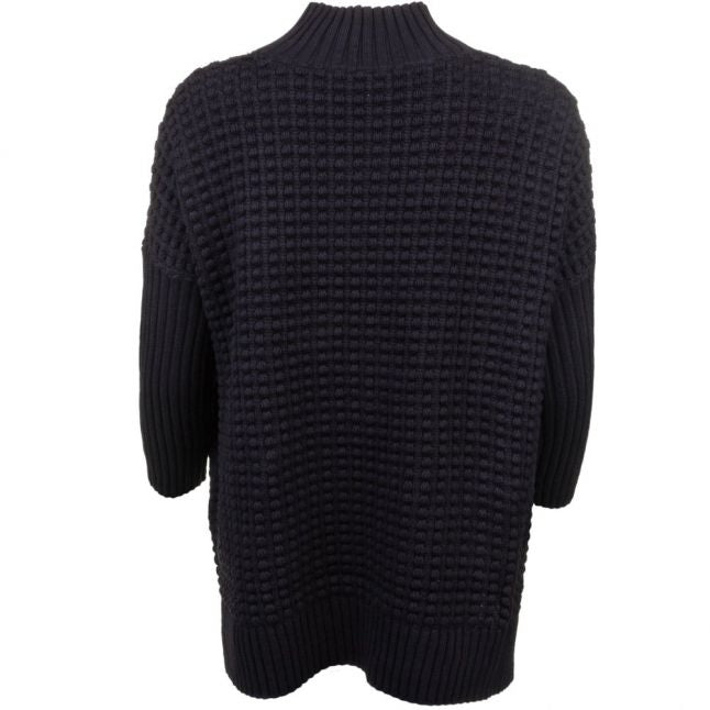 Black Mozart Popcorn High Neck Knitted Jumper