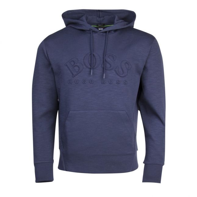 Athleisure Mens Navy Sly Hooded Sweat Top