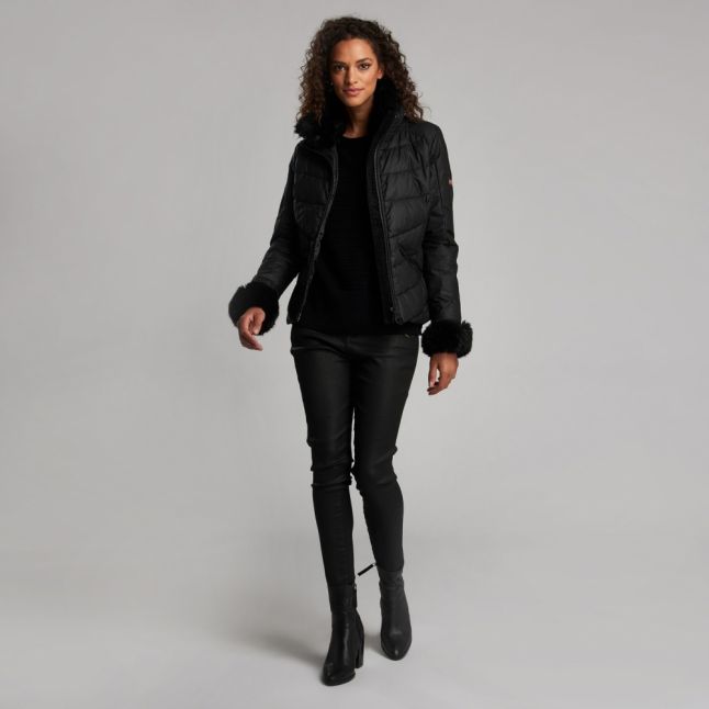 Womens Black Premium Baseline Wax Jacket