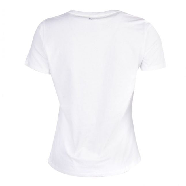 Casual Womens White Tejules Frill S/s T Shirt