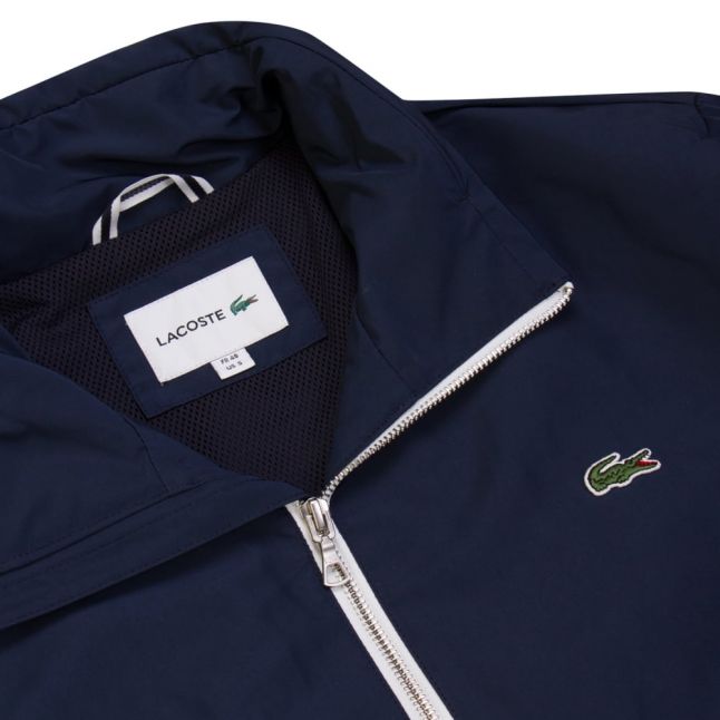 Mens Navy & White Funnel Neck Jacket