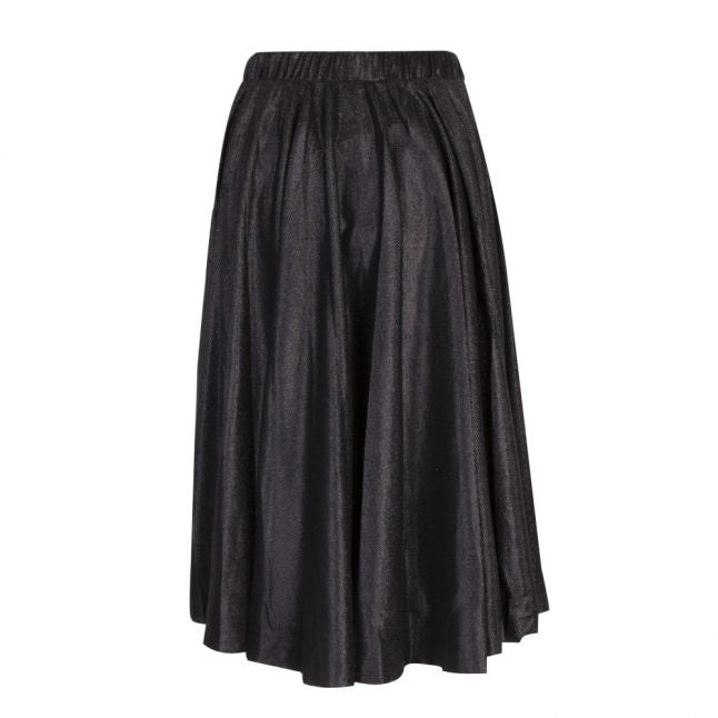 Womens Black Vilena Glitter Midi Skirt