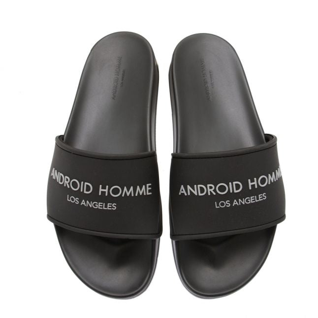 Mens Black Logo Slides