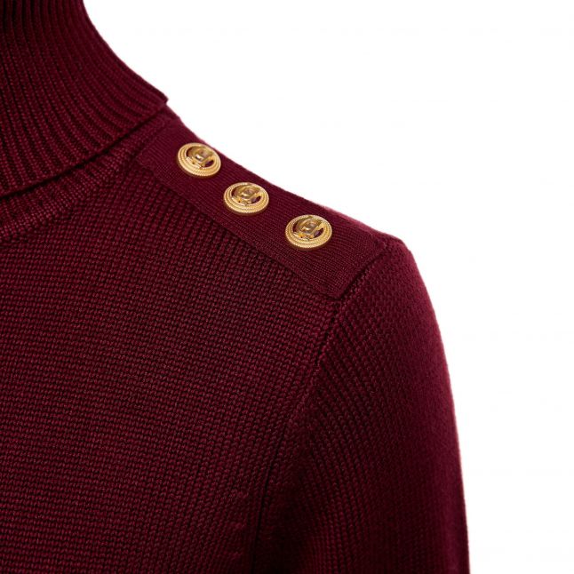 Womens Wine Chamonix Roll Neck Knit